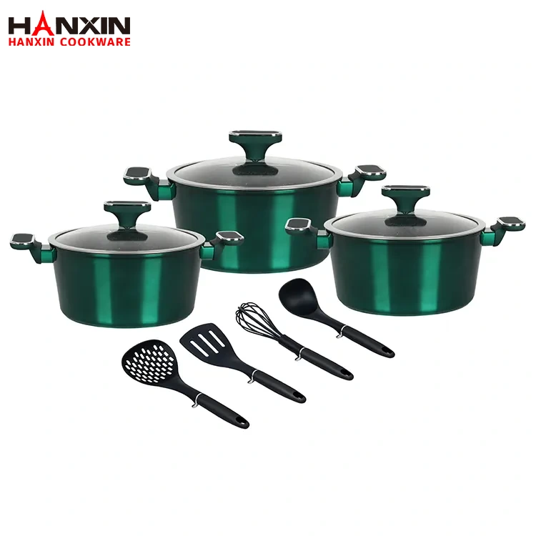 Set di pentole con fondo a induzione antiaderente in alluminio